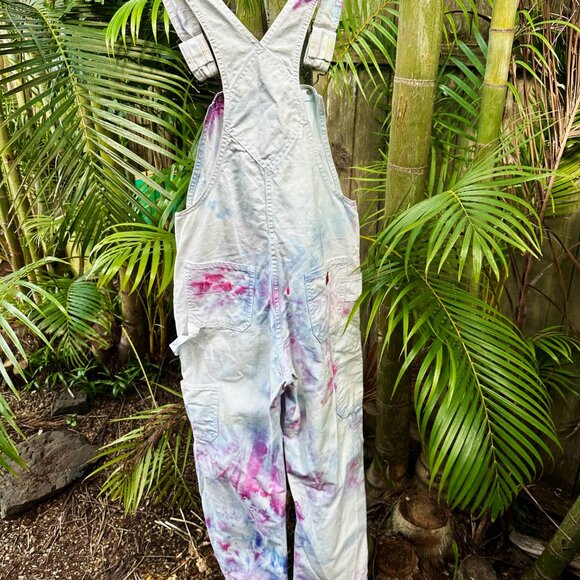 Dickies Upcycled Tie Dye Overalls XS - Picture 2 of 6